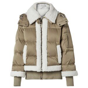 NEW $2200 BOGNER SUZA-LD JACKET! US 10  DOWN PUFFER  WATERPROOF  SHEARLING TRIM